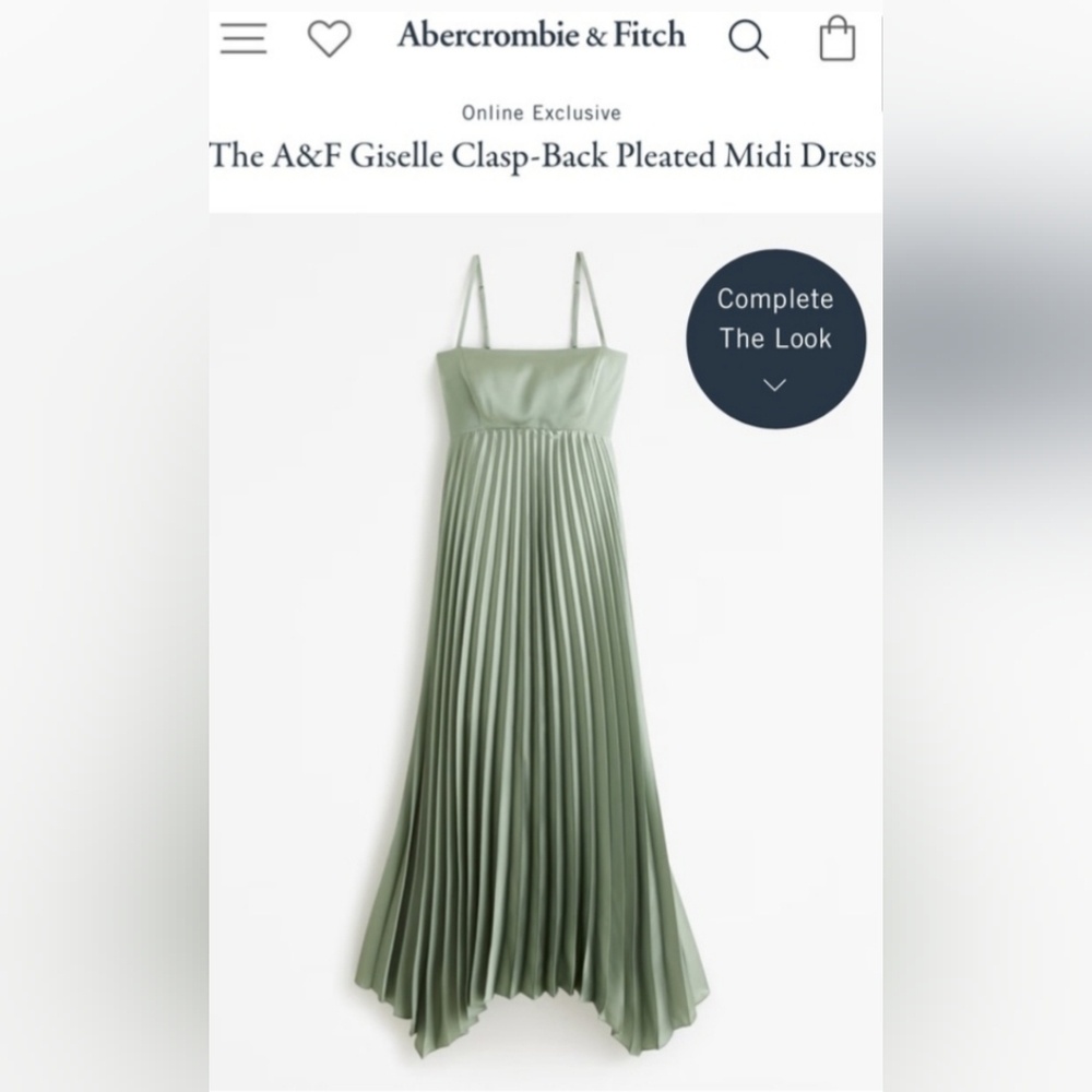 Abercrombie & Fitch Green Maxi Sundress with Spaghetti Straps